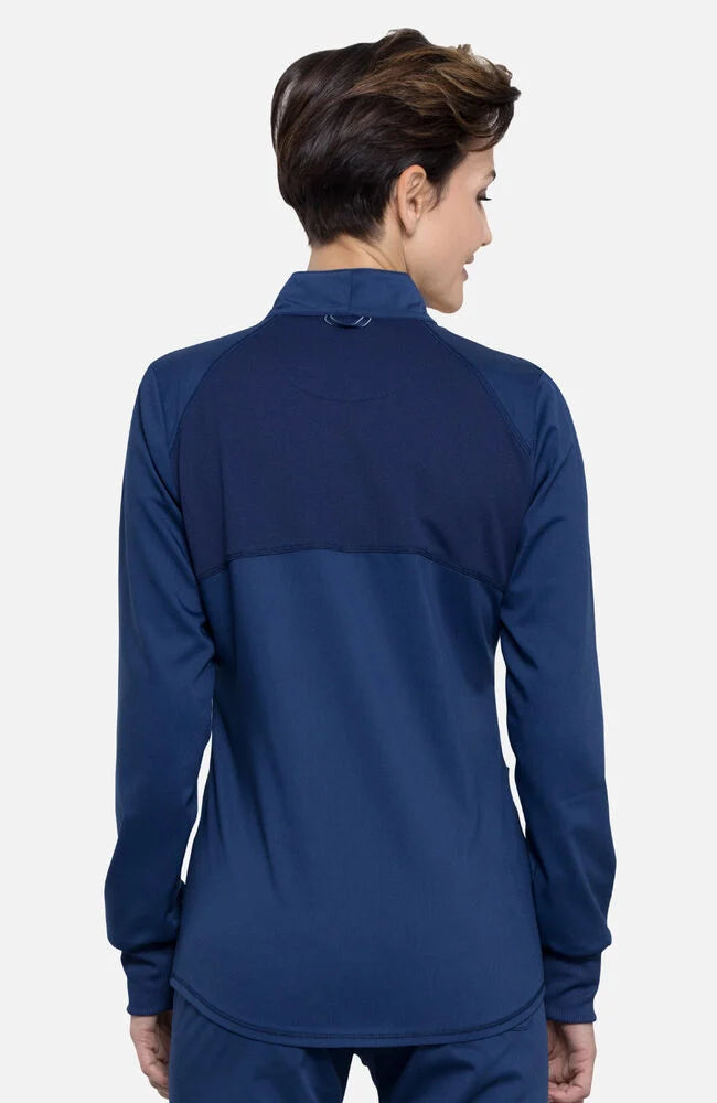 Ladies zip front warmup jacket w/ Embroidery