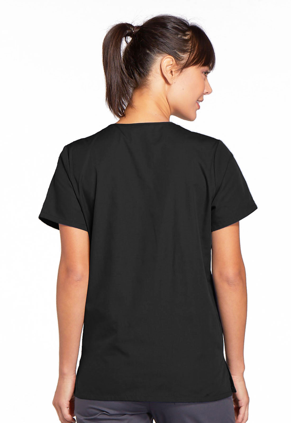 Cherokee 4770 Short Sleeve Snap Front V-Neck