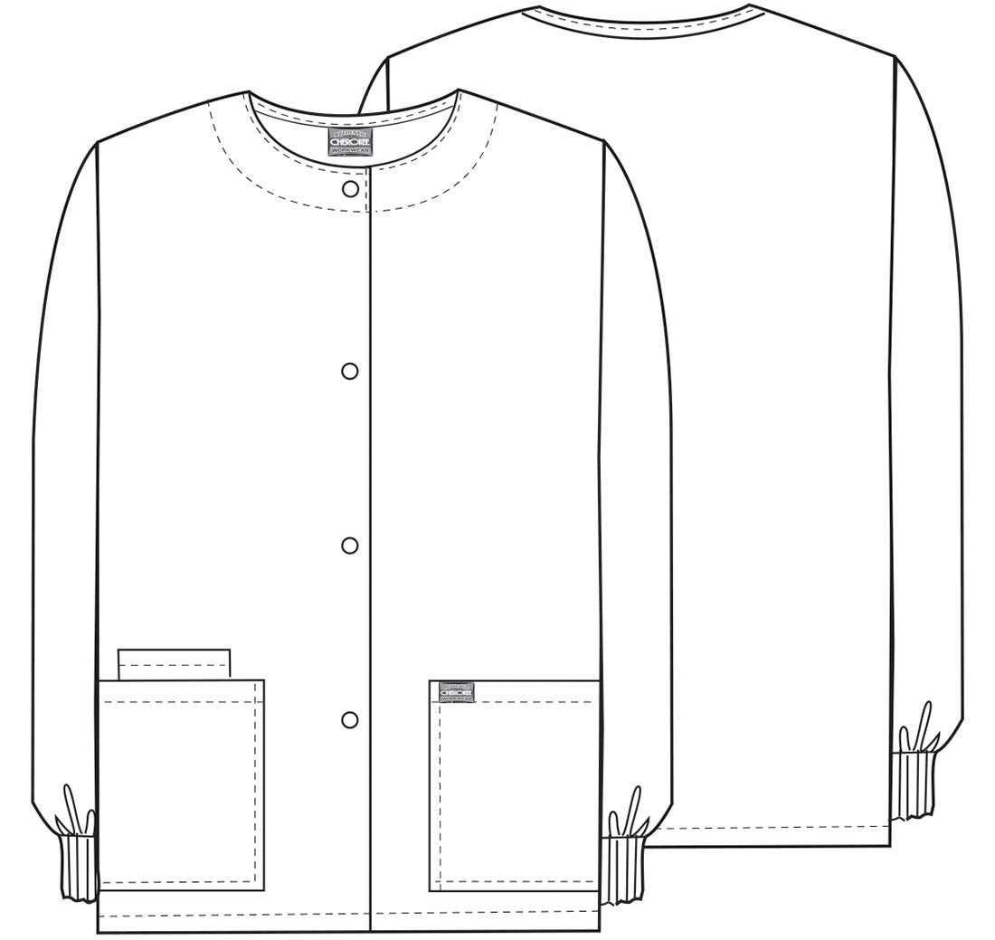Cherokee 4350 Long Sleeve Snap Front Warmup Jacket
