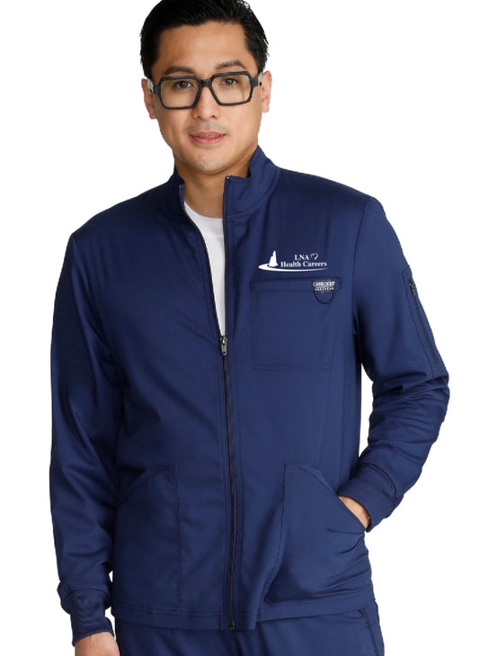 Mens zip front jacket w/ Embroidery